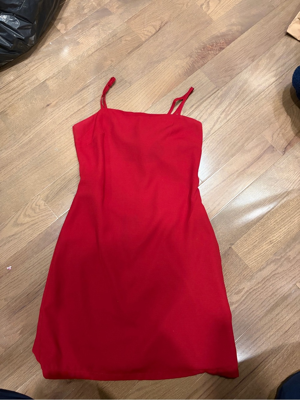 Lulu's Vibrant Red Spaghetti Strap Mini Dress